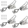 EXLECO 4 PCS Morsetti a Ginocchiera Inox Metallo Toggle Morsetto Regolabile Morsetto Piccolo Interruttore Regolabile