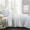 Lush Decor Nisha - Set copripiumino da 3 pezzi, colore: Blu