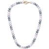 GAVU Collana di Perle di Conchiglia Unisex con Chiusura Barra T 50cm
