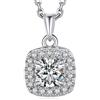 MomentWish Moissanite Collana Quadrata, 1 Carato Moissaniti Diamanti Ciondolo Collana donna Argento 925 con Certificato Gra Gioielli Regalo per Donne Mama