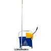 Unger 79078 79078-Set Professionale per la Pulizia del Pavimento, con Secchio Doppio, Panno in Microfibra e Supporto per Sistema Lavapavimenti Piatto, Giallo, 15 L