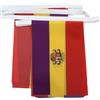 AZ FLAG Ghirlanda 6 Metri 20 Bandiere Repubblica Spagnola Con Stemma 21x15cm, Bandiera Spagna Repubblicana 15 x 21 cm - Festone Bandierine