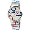 Excellanc Orologio da donna con cinturino in acciaio inox, Ø 36 mm, motivo colorato, stampa analogico, al quarzo, 1700060, bianco, Bracciale