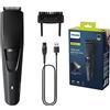 Philips Beard Trimmer Series 3000 - Regolabarba elettrico per uomo con lame autoaffilanti, sistema Lift & Trim, 60 min di uso cordless e 1 ora di ricarica (modello BT3233/15)