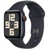 Apple Watch Se Gps+Cellular Cassa 40Mm Alluminio Cinturino Sport Mezzanotte S/M
