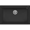 Elleci PRONTA CONSEGNA - SPEDIZIONE IMMEDIATA Elleci LKQ13086 Lavello da Incasso 1 vasca Monovasca Sopratop 79 x 50 cm finitura Keratek Black 86 Quadra 130