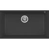 Elleci PRONTA CONSEGNA - SPEDIZIONE IMMEDIATA Elleci LKQ13086BSO Lavello da Incasso 1 Vasca Sottotop 76 x 44 cm finitura Keratek Black 86 Quadra 130 SOTTOTOP