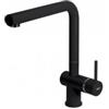 Elleci PRONTA CONSEGNA - SPEDIZIONE IMMEDIATA Elleci MKKSTP86 Miscelatore monocomando Cucina con canna girevole e doccetta estraibile Stream Plus finitura Keratek Nero Black 86