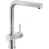 Nobili PRONTA CONSEGNA - SPEDIZIONE IMMEDIATA Miscelatore Monocomando con Doccetta monogetto estraibile e Canna Girevole Finitura Acciaio Inox Nobili LV00117/1IX Live Inox