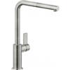 Nobili PRONTA CONSEGNA - SPEDIZIONE IMMEDIATA Miscelatore Monocomando con Doccetta monogetto estraibile e Canna Girevole Finitura Acciaio Inox 316L Nobili Nobili FL96127IP Flag Inox 316L