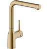 Nobili PRONTA CONSEGNA - SPEDIZIONE IMMEDIATA Miscelatore Monocomando con Doccetta monogetto estraibile e Canna Girevole Finitura PVD Oro Spazzolato - Warm honey PVD Nobili CU128117/1GTP Mania Warm honey PVD
