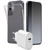 Sbs Accessori per Smartphone iPhone 13 Starter Kit con Cover Slim Trasparente Caricatore Rapido 20 Watt Bianco e Pellicola Anti-Shock - KIT31IP1361