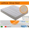 Famar Materasso in Lattice 100% Mod. Silver Bed Fodera Argento Singolo da Cm 80x190/195/200 Zone Differenziate