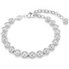 SWAROVSKI BRACCIALE IMBER TENNIS PLACCATO RODIO, M 15.5 - 20 cm