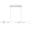 Leroy Merlin Lampadario Design Afrodite dorato paralume bianco 6x G9