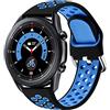 JUVEL Compatibile con Samsung Galaxy Watch 46mm Cinturino/Samsung Gear S3 Cinturino, 22mm in Silicone Morbido Traspirante Sport Ricambio Cinturino per Galaxy Watch 3 45mm, Grande, Nero Blu