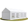 TOOLPORT Tendone per feste 4x8 m - ignifugo PVC bianco 100% impermeabile Gazebo da giardino Tendone da esterno Tenda party