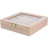 INNSPIRO Scatola vetrina espositore legno 17,5 x 17,5 x 4,5 cm