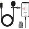 Hearkey Microfono 1.5M Compatibile con i Phone 12/11/11 Pro/ 11 Pro Max e i-Pad/i-Pod, Microfono Lavalier con Clip a Condensatore Omnidirezionale, Intervista Su Youtube Vlog Livestream