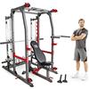 Marcy Smith Machine SM 4903, Smith Bar con cuscinetti a sfera lineari, Multi Grip Chin Up Pull Up Bar, supporto per la piastra di peso, cavo trasversale superiore e inferiore, sistema di puleggia