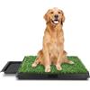 Sailnovo Lettiera per cani 63 x 50 cm, con struttura a tre livelli e erba artificiale, adatta per cani di piccola taglia e anziani, comportamento di allenamento