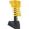 Bondhus 13190, Set di 10 chiavi a sfera ed esagonali con impugnatura a T da 3/32-3/8, con supporto