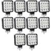 Willpower 10pcs Faro da Lavoro 8cm 3.3 Pollici 48W Fari Led 12V 24V Mini Sottile Impermeabile Spot Faretti LED Fendinebbia LED Luci di Lavoro Fuoristrada per Trattore Camion Auto Barca 4x4 ATV UTV