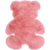 KRIPINC Tappeto Orso Animali di Pelle di Pecora, Tappeto Orsetto Peloso Pelo Lungo per Soggiorno, Camera da Letto, Cameretta Bambino (Rosa, 75x105cm)
