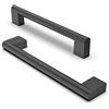 FURNIWARE 5 pezzi maniglia dell'armadio, distanza del foro di 160 mm Maniglie per mobili in acciaio inossidabile Maniglie dell'armadio da cucina Maniglia dell'armadio da cucina-Nero opaco