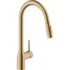 Nobili PRONTA CONSEGNA - SPEDIZIONE IMMEDIATA Miscelatore Monocomando con Doccetta a 2 getti estraibile e Canna Girevole Finitura PVD Oro Spazzolato - Warm honey PVD Nobili CU128137GTP Mania Warm honey PVD