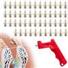 ZoeTekway Confezione da 50 Chiodi Chiodi da 6 mm - Chiodi di Ricambio per Scarpe con Chiodi da Atletica con Chiave a Punta, Robusti Chiodi da Cross Country per Saltare Corsa Escursionismo Pista di Plastica
