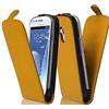 Cadorabo Custodia per Samsung Galaxy S3 Mini in Giallo Limone - Protezione in Stile Flip di Similpelle Fine - Case Cover Wallet Book Etui