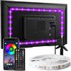 Enteenly Striscia LED TV 3 m, Striscia luminosa Retroilluminazione TV 40-65in, 5050 RGB USB con Telecomando Multicolore FAI DA TE Ritmo Musicale Striscia LED Controllato da APP per HDTV Monitor