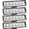 Willpower 4pz Faro da Lavoro LED 6 Pollici 18W Slim 12V 24V Faretto Singola Fila Impermeabile 6000K Fendinebbia Barra Luci per Fuoristrada Trattore Camion Auto Moto 4x4