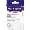 Hansaplast Cerotti SENSITIVE XL, Cerotti medicazione per la protezione di ferite medio-grandi, Cerotti ipoallergenici e sterili senza lattice, 1 Confezione da 5 Pezzi 6 x 7 cm