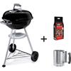 Weber BBQ Compact Kettle + 3 kg Bricchetti + Ciminiera"