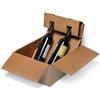Blasetti Scatola per Spedizione Bottiglie - Bottle Case per 2 Bottiglie, Imballaggio per vino spumanti e alcolici, Confezione da 20 portabottiglie. Formato in mm 386x290x159