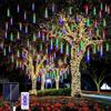 JIMACRO Luci a Corda Solare, 30cm 10 Tubi Catena Luminosa Solare Da Esterno Meteor Luci LED Fairy String Lights Per Giardino, Patio Albero Festa Natale Halloween Matrimonio