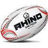 Rhino Meteor Match - Pallone da rugby, unisex, taglia 5, colore: Bianco