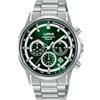 Lorus Orologio da uomo con cinturino in acciaio inossidabile con quadrante verde al quarzo Sports RT393JX9