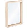 Rayher Cornice In Legno con Doppio Vetro Acrilico, da Appoggiare, Legno Naturale Non Trattato, 16 x 22 x 3.5 cm, da Personalizzare e Colorare, 62840505