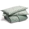 Foppapedretti Notte & Natura Sacco Copripiumino letto matrimoniale completo di 2 federe; Foglie Salvia 100% cotone Percalle, Made in Italy