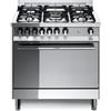 LOFRA Cucina a Gas MG86GV / C 5 Fuochi Forno a Gas Dimensioni 80 x 60 cm Colore Acciaio Inox Lucido