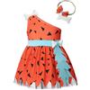 Ragazze Vestito Flinstones Ciottoli Costume Neonata Storia Caveman