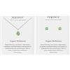 Philip Jones Set collana e orecchini con pietra portafortuna di agosto (peridoto) creato con cristalli Zircondia®