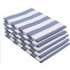 ZOLLNER 5 Strofinacci da cucina 50x70 cm in cotone - canovacci assorbenti e moderni - a righe blu e bianche - lavabili a 60°C - qualità gastronomica - certificato Oeko Tex ®