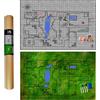 Power Beast Dungeon 2x Grid Game Mat + 4 Pennarelli e Gomme + 2 Scrigni del Tesoro, Tavolo da Gioco Riutilizzabile, D&D, Dungeons and Dragons, DND, Dungeon Master, Pathfinder.