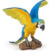 Papo - Statuetta Pappagallo Ara Blu Realistica - 3 Anni + - Collezione La Vita Selvaggia - Gioco Educativo Uccelli Esotici - Idea Regalo Giocattolo Bambina Bambino - 9 Cm X 9.5 Cm X 7.7 Cm
