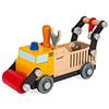Janod - Il Mio Primo Gioco di Costruzione - Camion da Cantiere in Legno FSC - 43 Pezzi - Facile da Assemblare - Dai 3 Anni - J06470