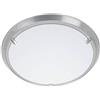 Brilliant Livorno 90288/11 - Lampada da parete/soffitto, 1 lampadina E27 max. 53 W, in plastica e vetro, colore: Titanio